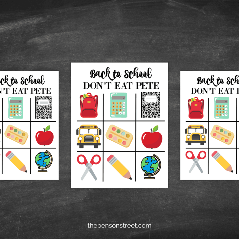 Free Printable Back to School Don't Eat Pete Game for Don T Eat Pete Christmas Free Printable