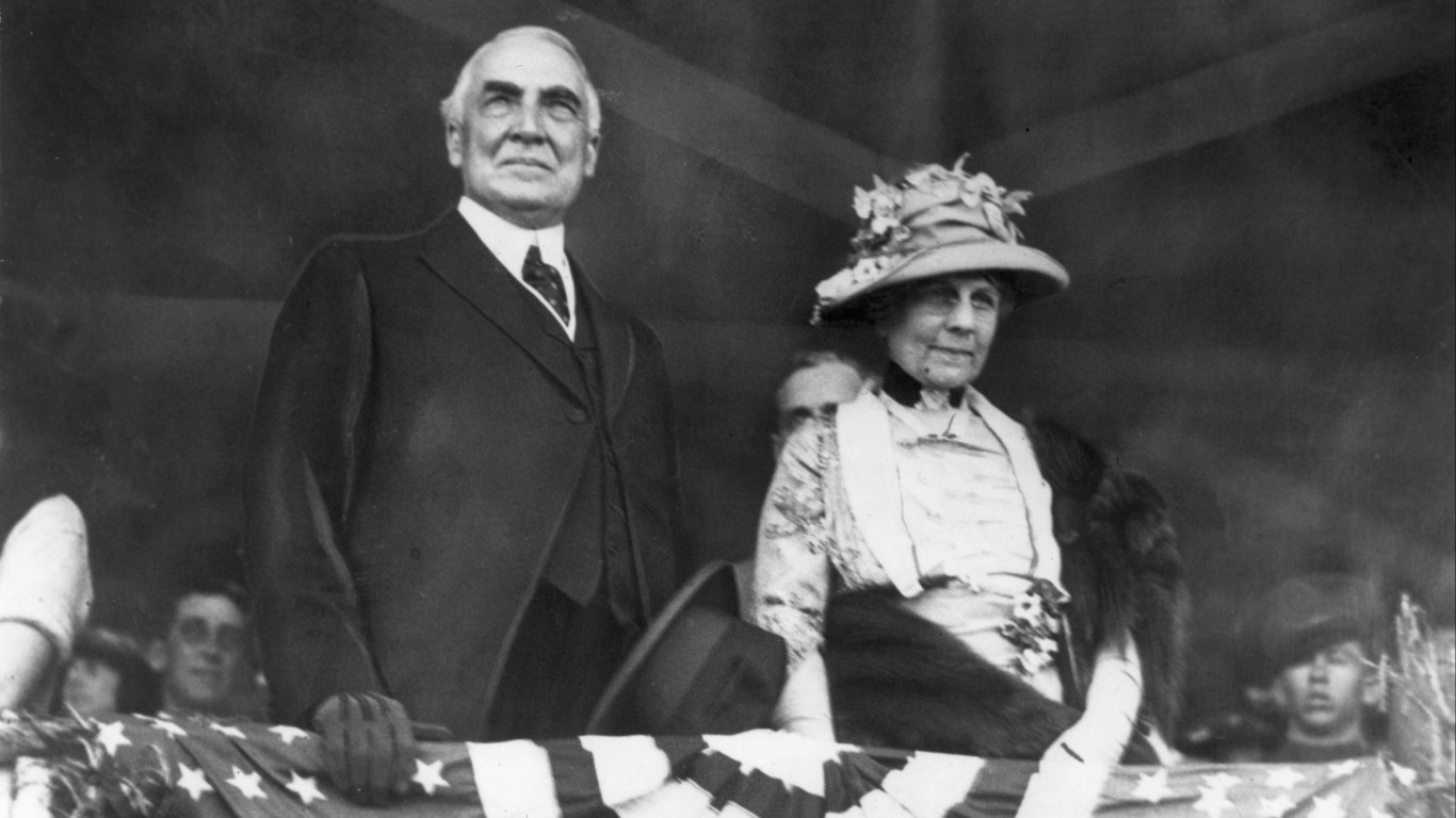 20. Warren G. Harding (in office from 1921–1923)