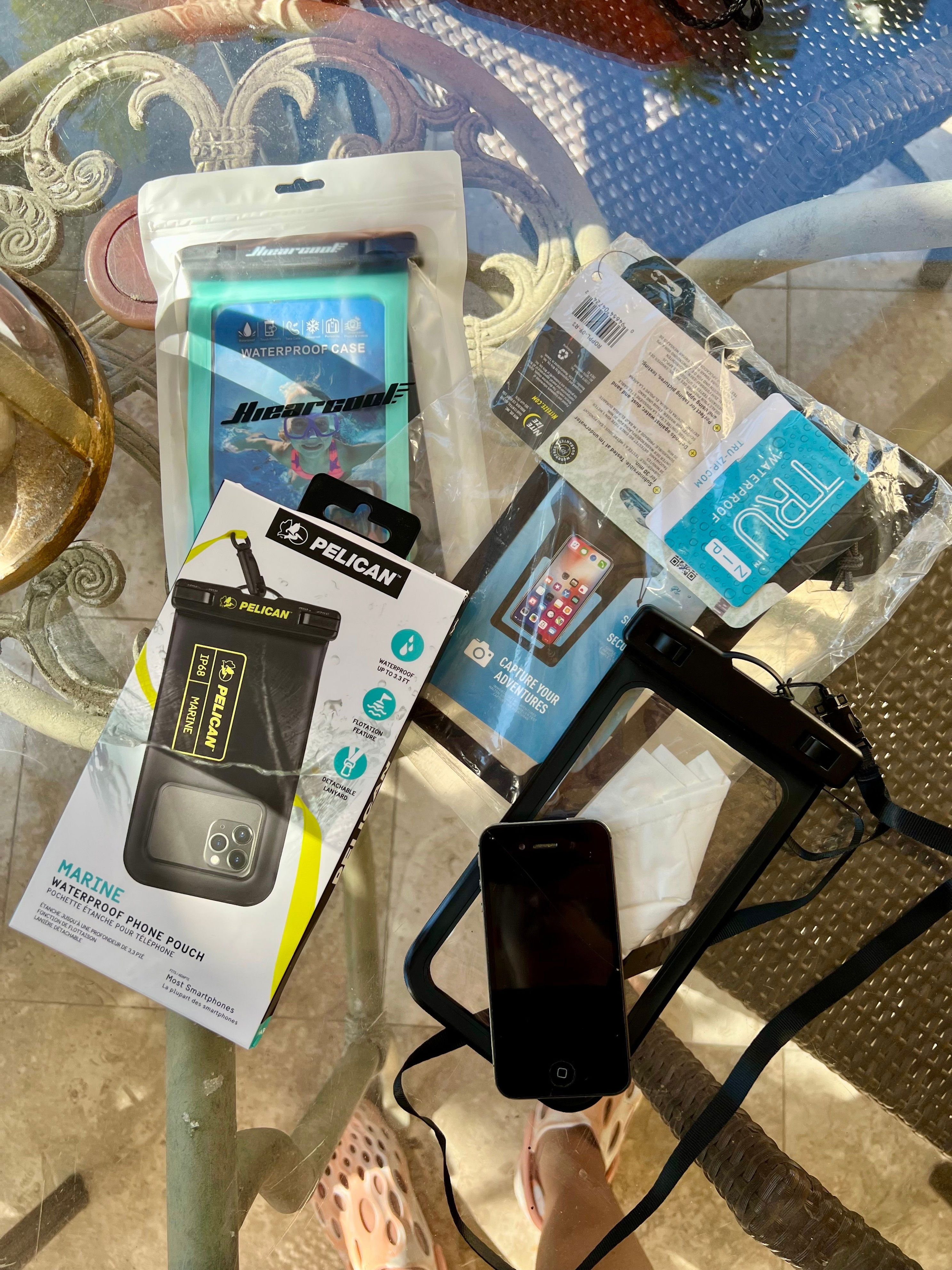 Testing an array of waterproof phone cases