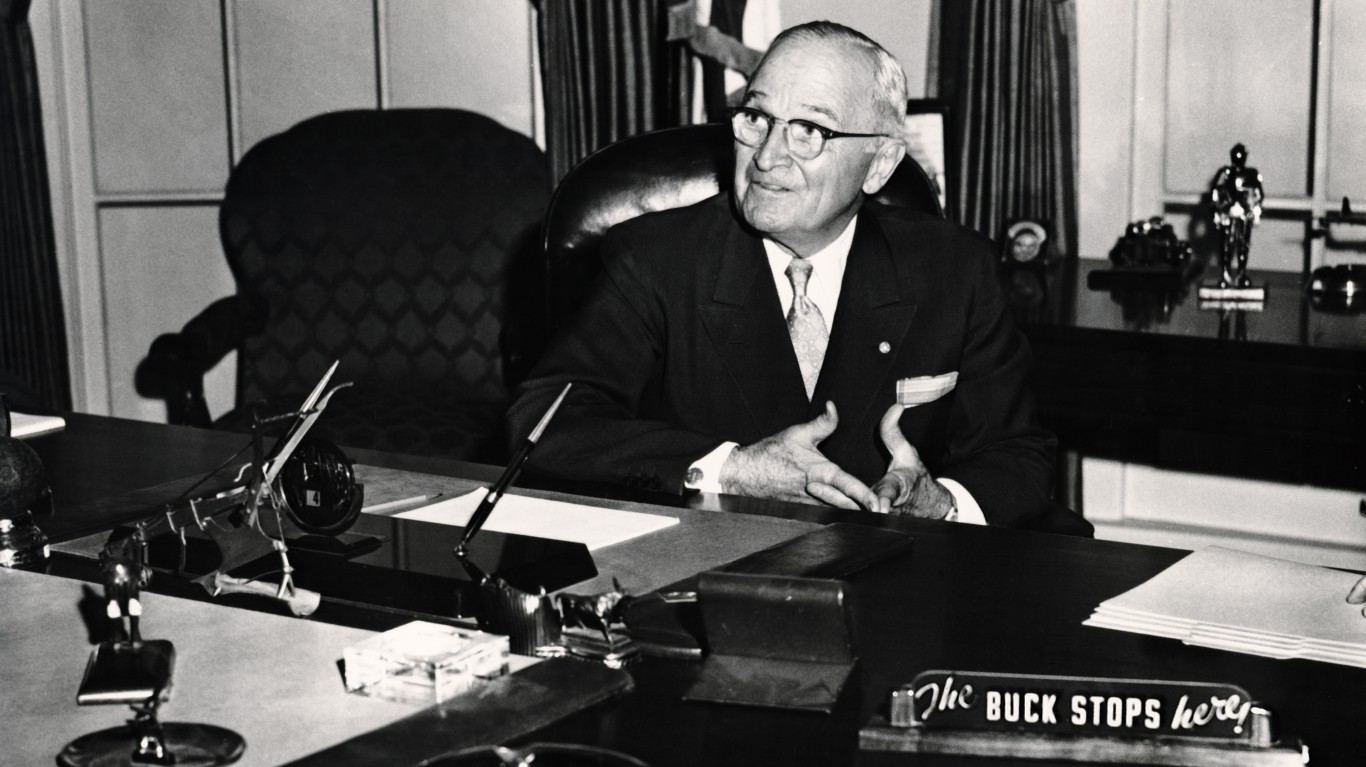 19. Harry S. Truman (in office from 1945–1953)