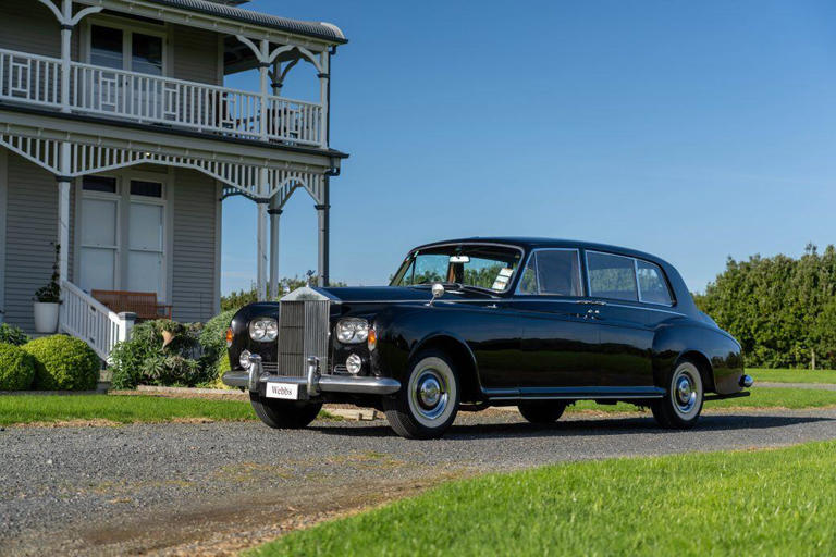 A 1963 Rolls-Royce Phantom V used by Queen Elizabeth II on her 1963 and 1970 New Zealand tours will be auctioned by Webb's on Sunday, August 11, 2024 in Mt Eden.