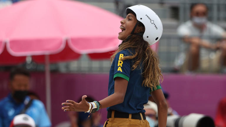 Rayssa Leal, medalha de prata do Brasil no skate feminino nas Olimpíadas de Tóquio, 26072021