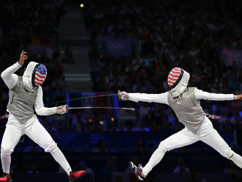 Lee vs Scruggs en final de florete (AFP)