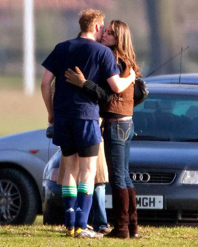 Indigo/Getty Images Prince William and Kate Middleton share a kiss at Eton College on March 18, 2006