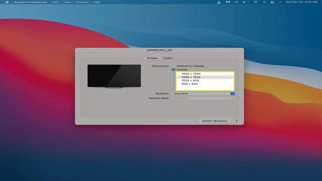 1920x1080 highlighted on a stretched out macOS screenshot.