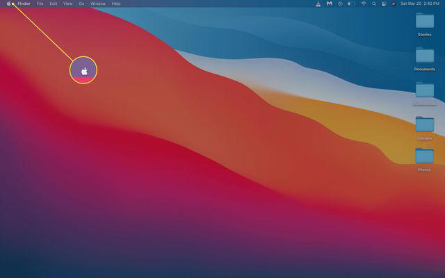 The Apple menu icon highlighted in macOS.