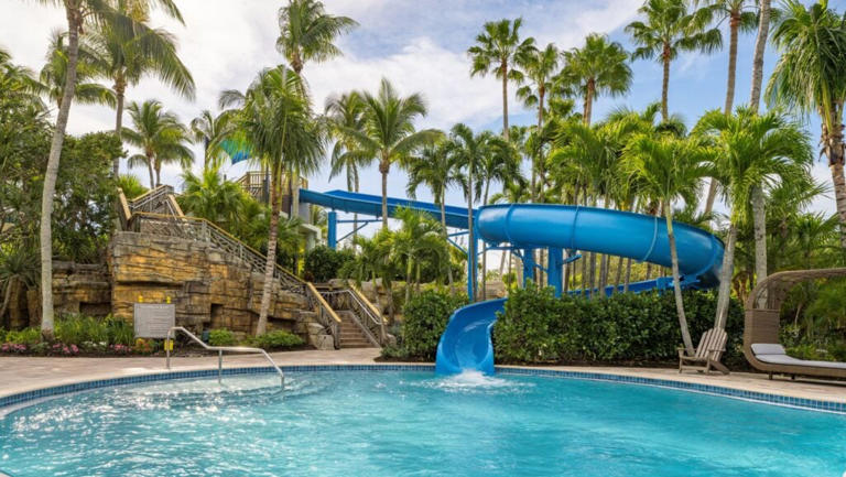 Kids will have hours of fun on the waterslides at the Hyatt Regency Coconut Point (Photo: Hyatt Regency Coconut Point Resort & Spa)