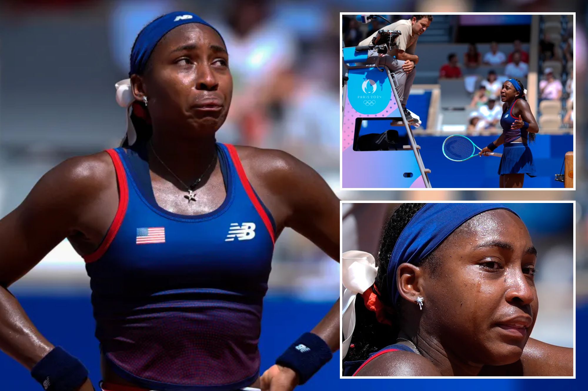 Coco Gauff In Tears After Argument With Umpire Over Controversial Call ...