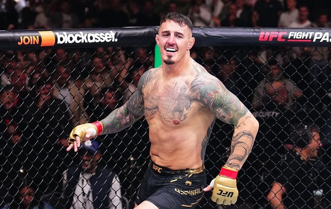 Tom Aspinall comemora vitória no UFC 304 (Foto: Instagram/UFC)