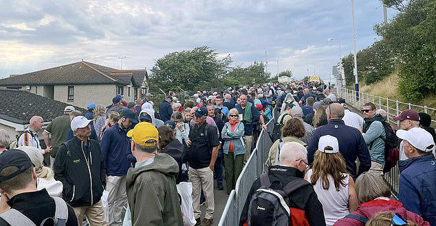 Furious X user @Corky0456 wrote: 'Congratulations @ScotRail totally misjudged the numbers attending' - with fans left queueing for a considerable period to get home