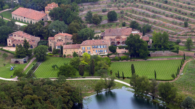 Vista aérea del Chateau Miraval