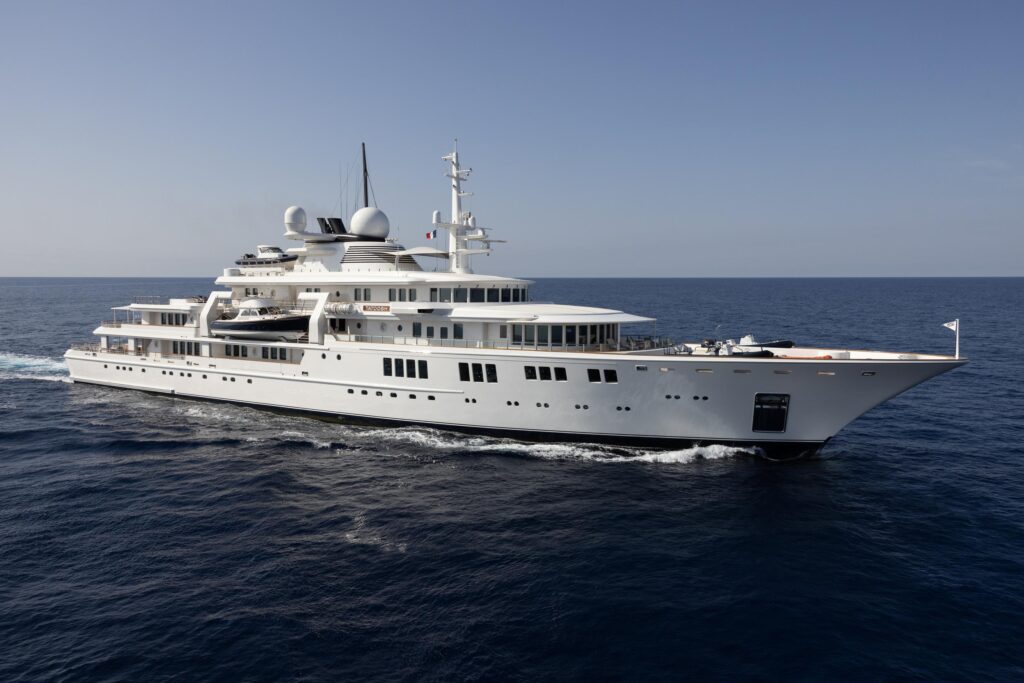 <p>Belonging to the esteemed superyacht category, the Tatoosh is a substantial vessel stretching to a vast 301 feet. This luxurious craft, custom-built in 2000, is managed by the renowned Fraser Yachts. With a series of updates undertaken in 2015, every aspect of the Tatoosh feels revitalized and fresh for your chartering experience.</p> <p>The crowning glory of this boat is the top deck, where you will find a master suite and a saloon for your enjoyment. View the lower levels to discover various facilities for relaxation and entertainment. These include a state-of-the-art movie theatre, a spa complete with a massage room, a gym for those fitness-focused moments, spacious deck areas for social gatherings, a swimming pool for refreshing dips, and a cozy fireplace.</p> <p>As a guest on the Tatoosh, you enjoy travel options that extend beyond the yacht itself. Moreover, you can come and go as you please by helicopter, adding extra excitement to your journey. If you prefer a more grounded experience, a sailboat and a powerboat are also available.</p>
