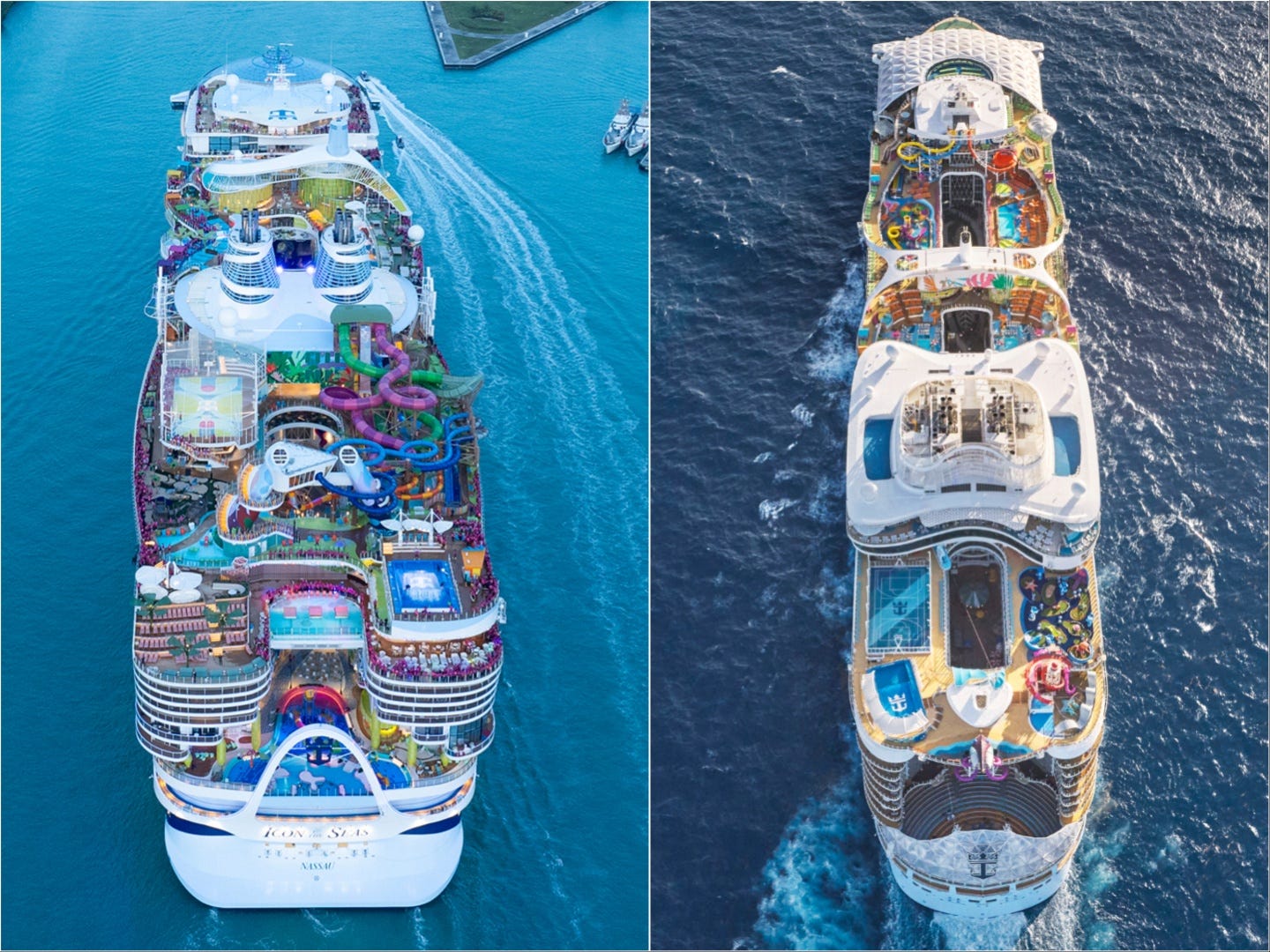 <p>It is, however, 52 feet wider and has a higher double occupancy capacity of 5,668 guests.</p><p>Royal Caribbean did not respond to Business Insider's request about Utopia's maximum capacity. But for reference, <a href="https://www.businessinsider.com/royal-caribbean-icon-of-the-seas-cruise-budget-upgrades-lobster-2024-4">Icon of the Seas</a> — which has 29 fewer cabins — can accommodate 5,610 guests at double occupancy and 7,600 at full.</p>