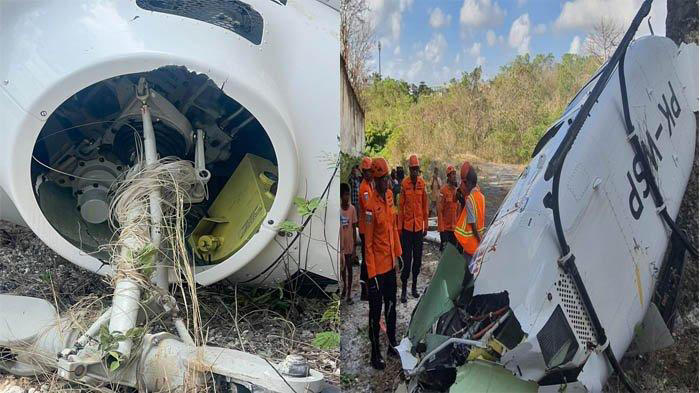 Penyebab helikopter di Bali terjatuh telah diidentifkasi. Helikopter yang mengangkut lima orang termasuk pilot terjatuh di Bali pada Jumat 19 Juli 2024. (HO)