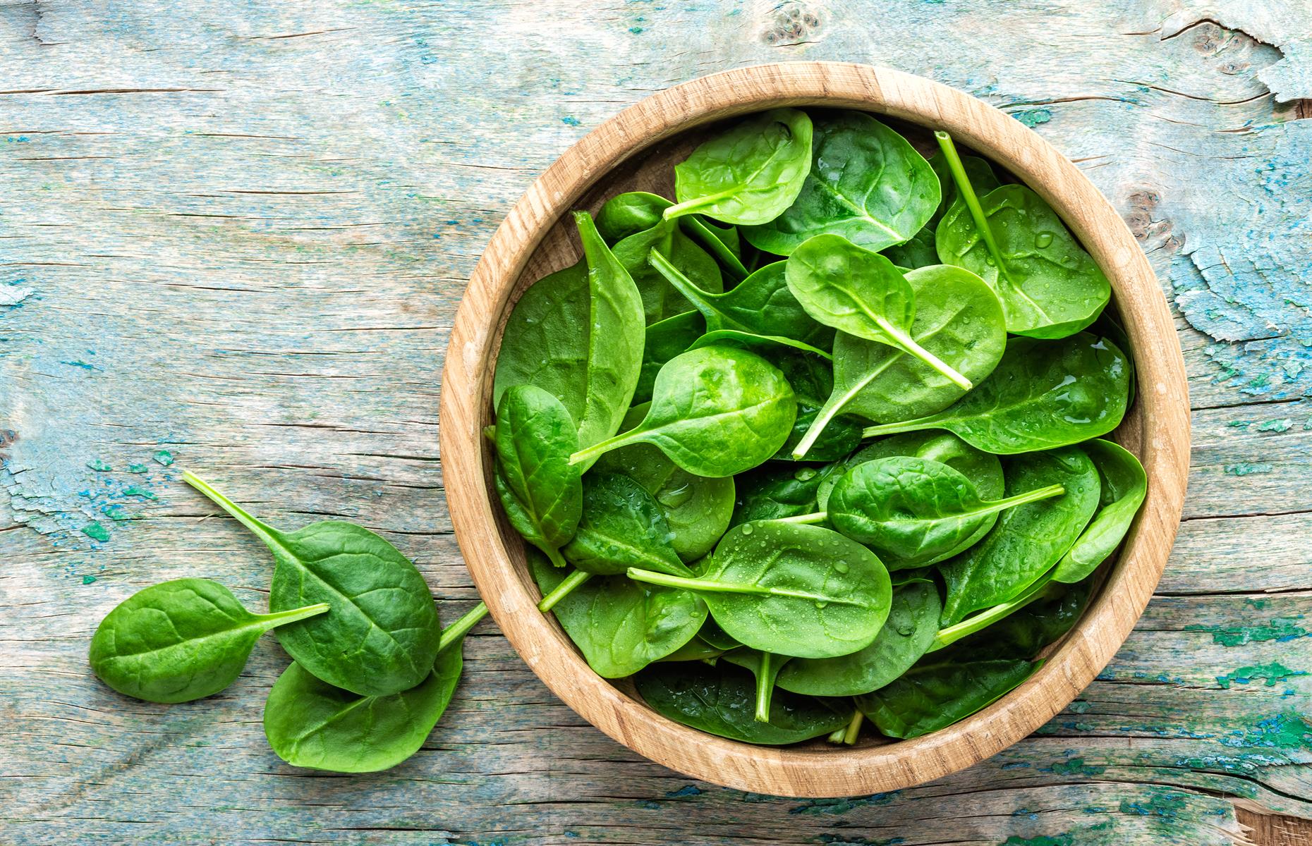 Spinach is a top source of iron