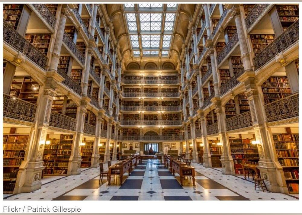 <p>- Rating: 4.5/5 (265 reviews)<br>- Address: 17 East Mount Vernon Place Baltimore, Maryland<br>- <a href="https://www.tripadvisor.com/Attraction_Review-g60811-d532175-Reviews-Peabody_Library-Baltimore_Maryland.html">Read more on Tripadvisor</a></p>