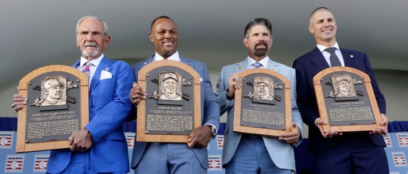 Todd Helton, Adrian Beltre, Joe Mauer, Jim Leyland Officially Inducted ...