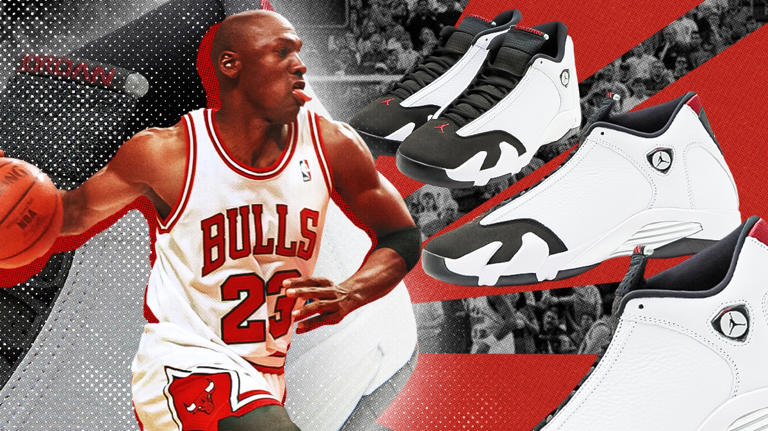 Michael jordan wearing air jordan 14 hotsell