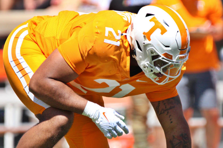 Omari Thomas. Tennessee’s Orange & White Game at Neyland Stadium on April 13, 2024. Photo by Dan Harralson, Vols Wire