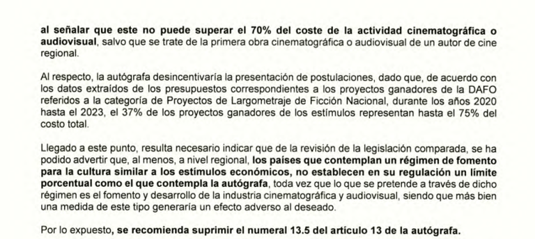 Gobierno de Dina Boluarte observa la autógrafa de ley que busca regular el financiamiento de películas peruanas