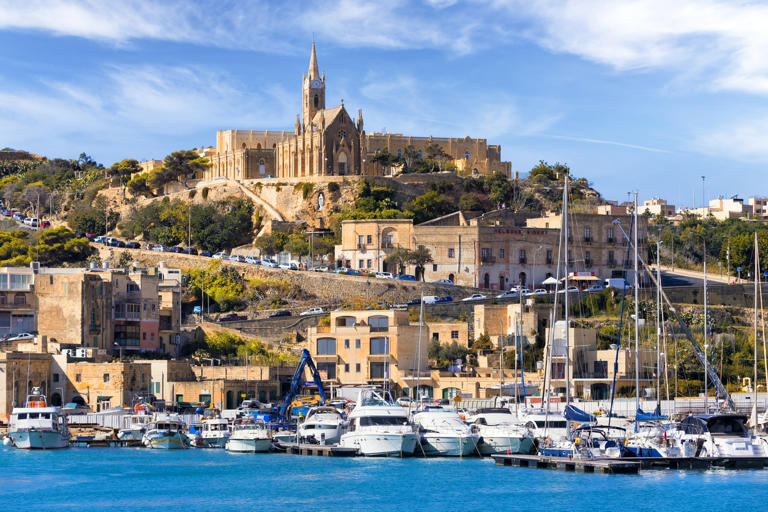 Malta - Mediterranean travel destination, the Mgarr Harbour on Gozo island