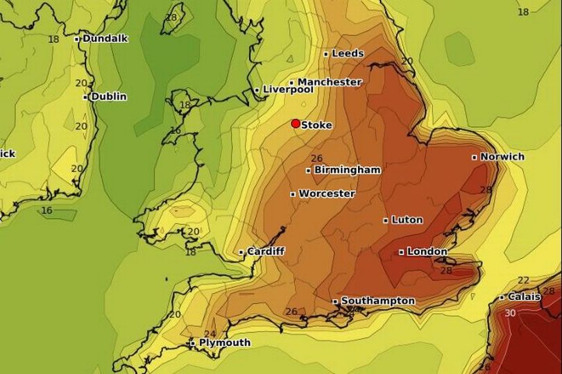 Latest Stoke-on-Trent Forecast As UK Braced For 'heat Surges'