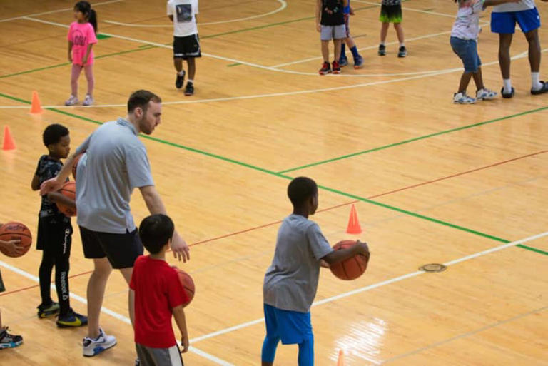 Walker Horn leads drills at S.T. Roach Basketball Camp - Paul Hooper, Lexington Parks & Recreation