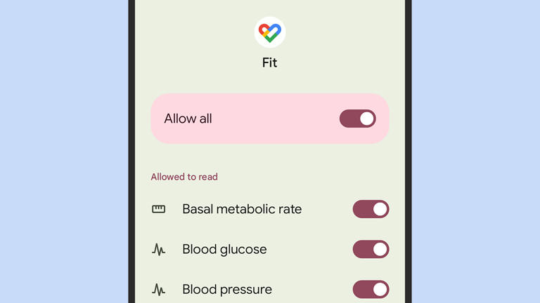 You have control over the data Google Fit can access.