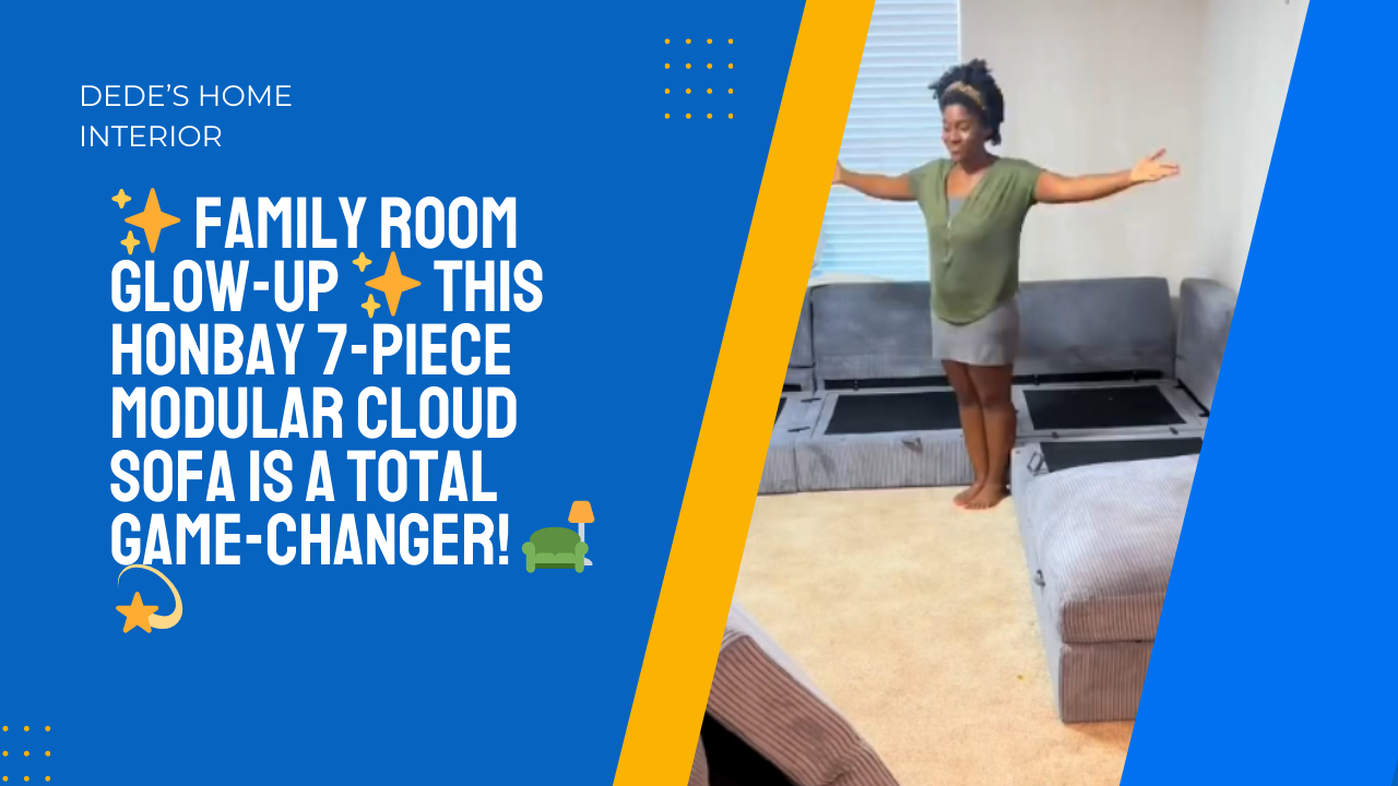 Family Room GlowUp This HONBAY 7Piece Modular Cloud Sofa is a total