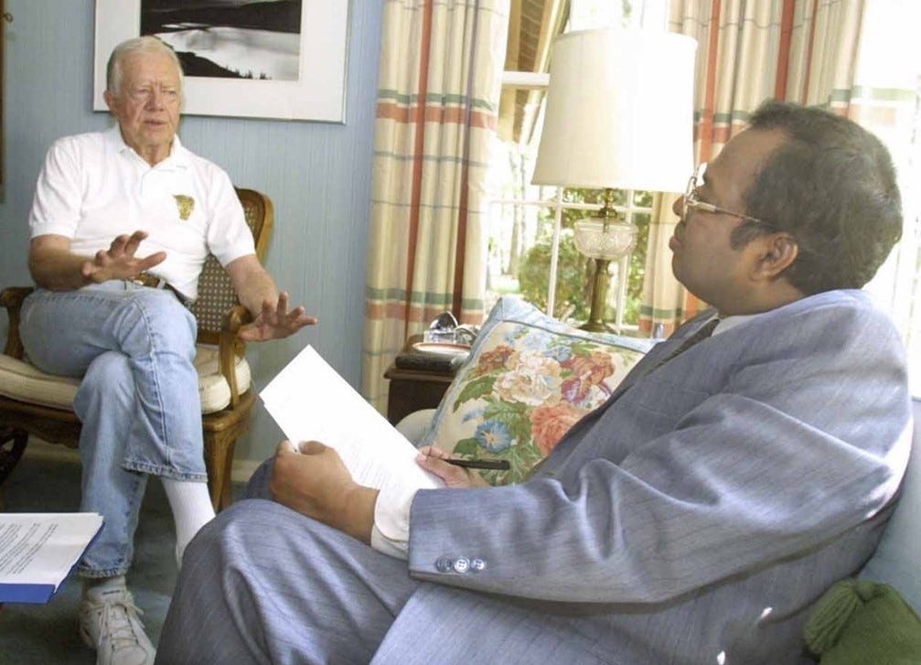 Former president sits for interview with local paper and his words