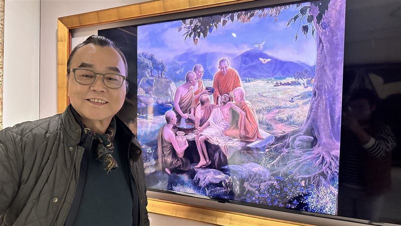 畫作被盜畫，成了李健儀最大的遺憾。（圖／記者羅欣怡攝影）