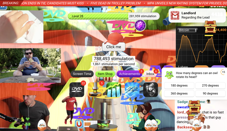 Stimulation Clicker is a nightmarish free browser game powered by ...