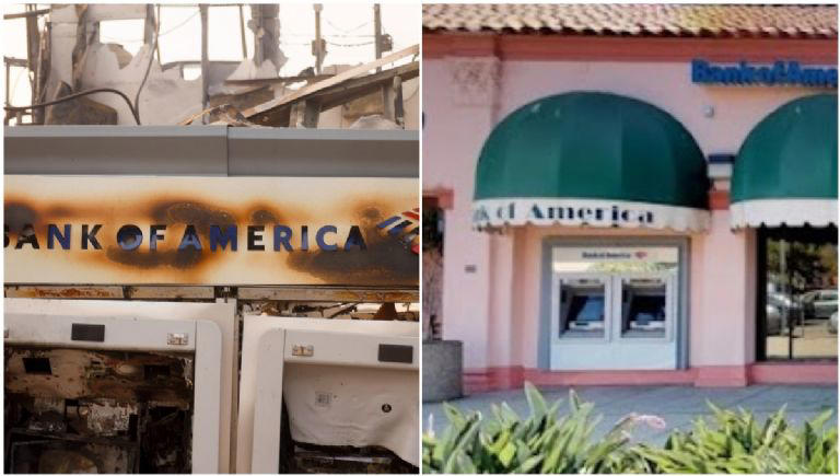 Varios comercios han sido consumidos por las llamas de los incendios forestales que se extendieron en Los Ángeles Foto: AP/Google Maps