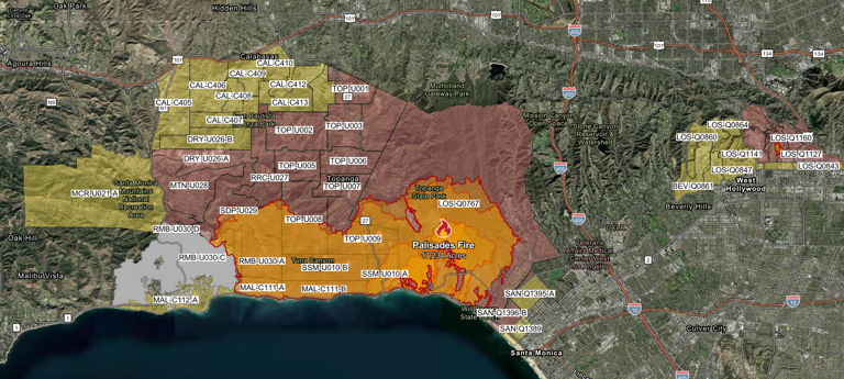 Palisades Fire Map: See Fire Perimeter, Evacuation Areas Thursday