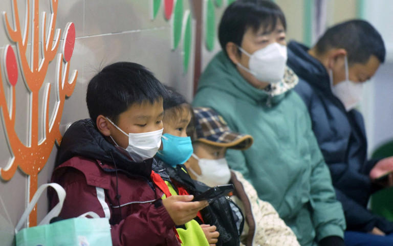 China is experiencing a surge in cases of the flu-like HMPV, especially among children - STR/AFP via Getty Images