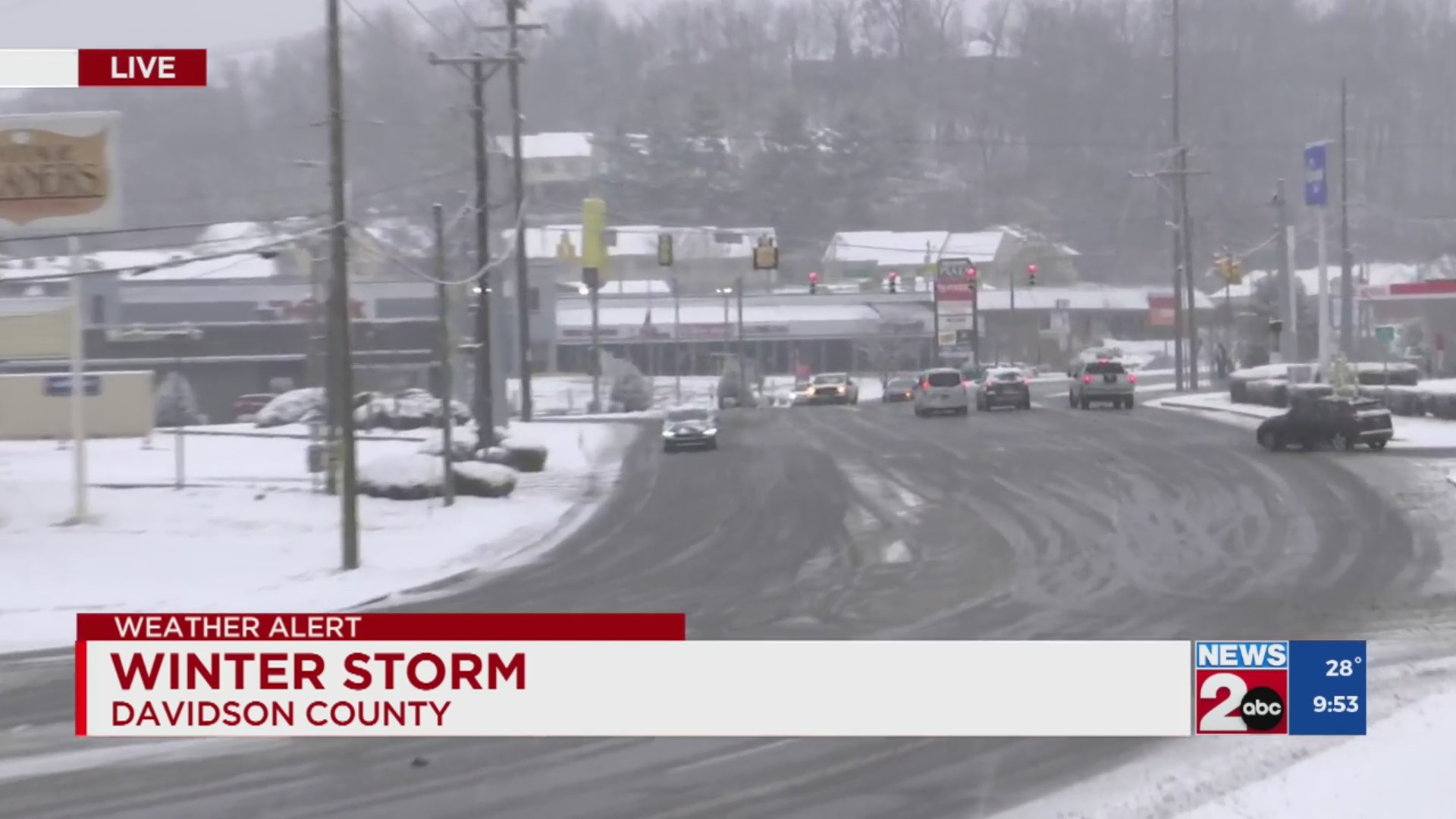 Road conditions across Davidson County