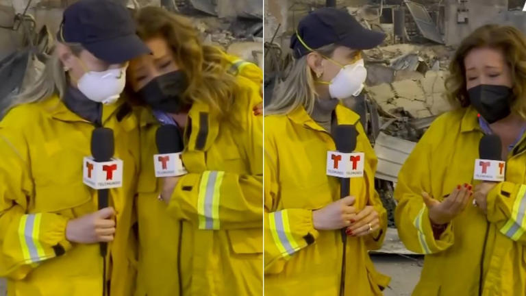 Jessica Maldonado de Telemundo rompe en llanto por incendios en California;  no sabe si perdió su