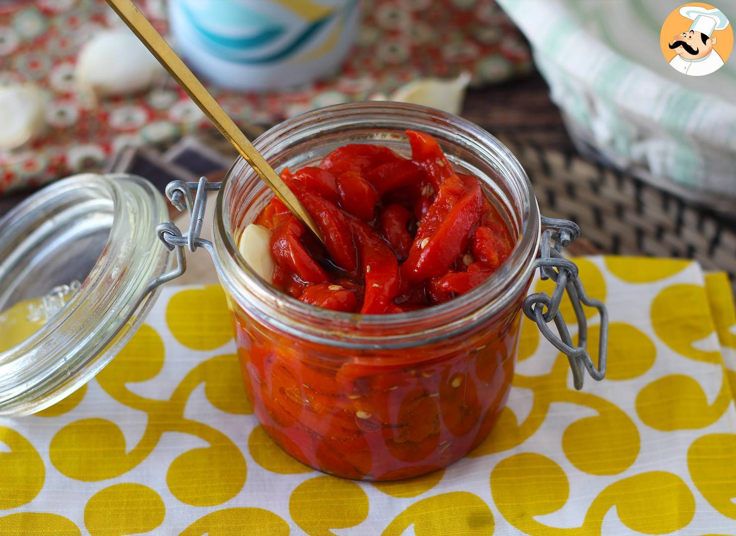 Gebratener paprikasalat in der heißluftfritteuse