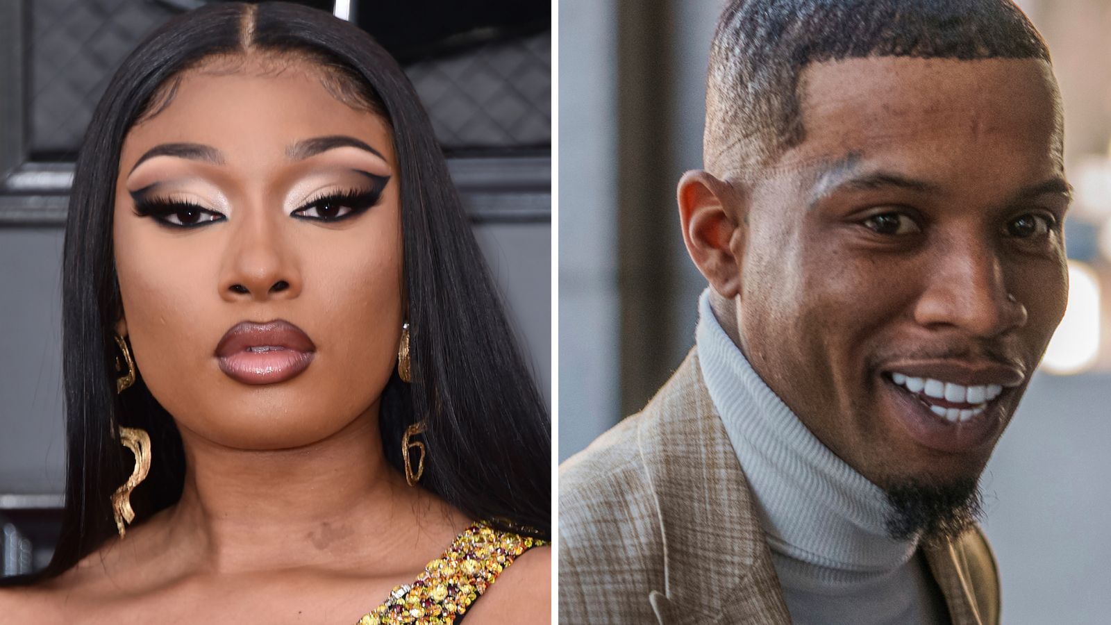 Megan Thee Stallion and Tory Lanez. Pic: AP