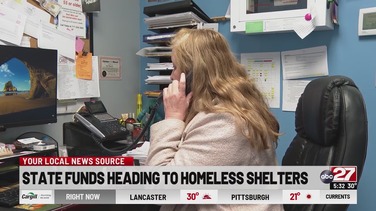 State funds heading to Pennsylvania homeless shelters