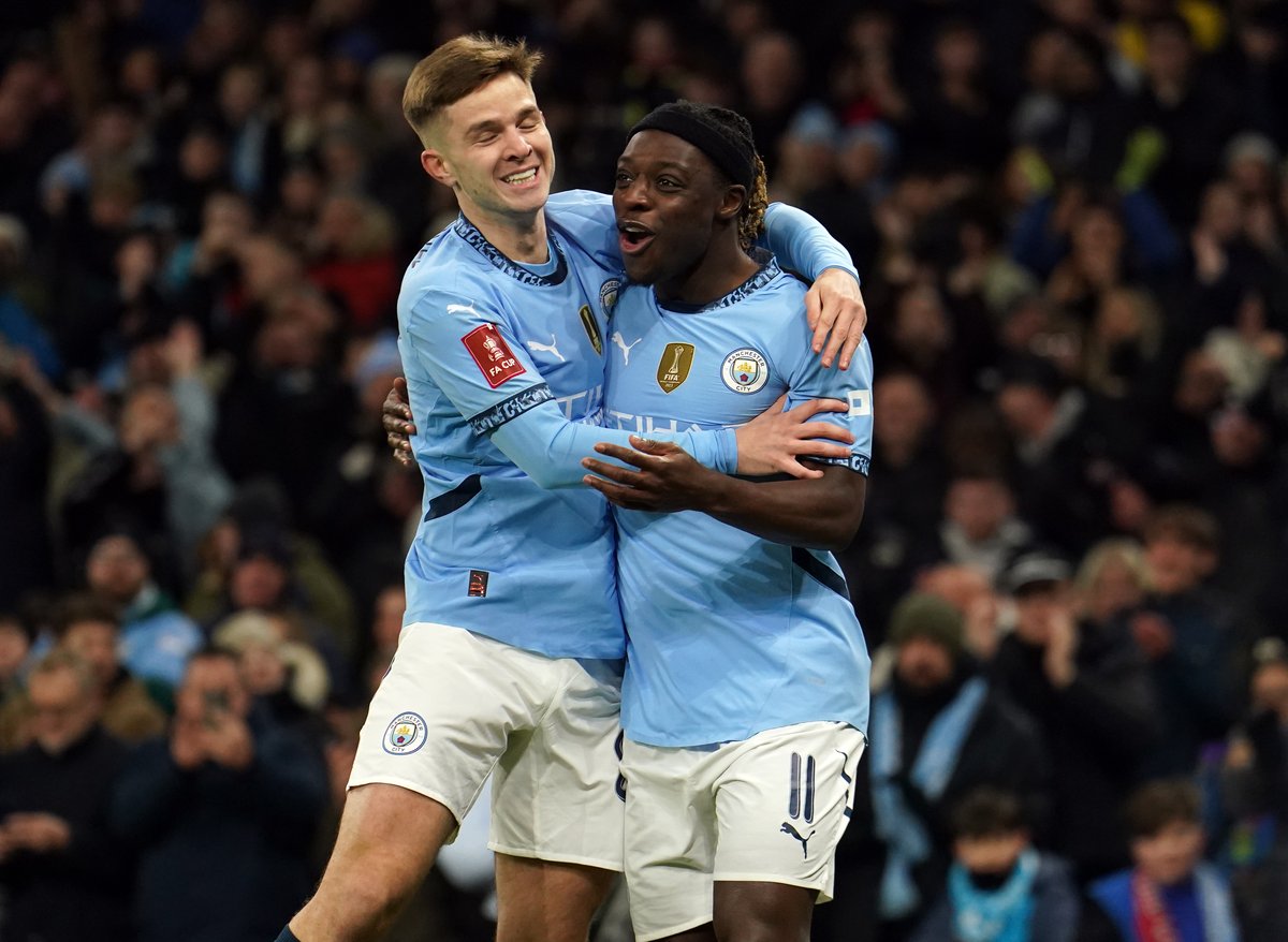 Man City 8-0 Salford: James McAtee nets hat-trick as Jack Grealish ends  wait in FA Cup hammering