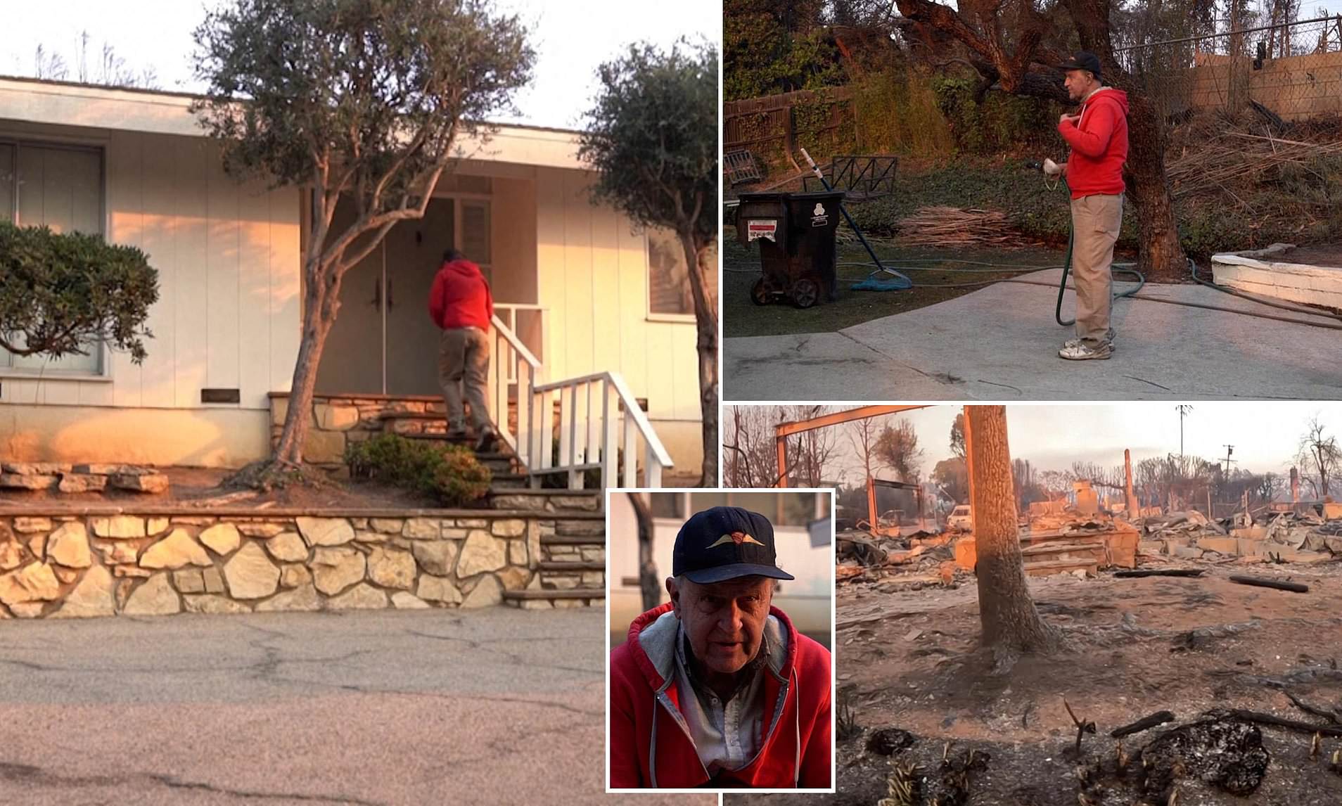 Man saved his house from LA wildfires using only a garden hose