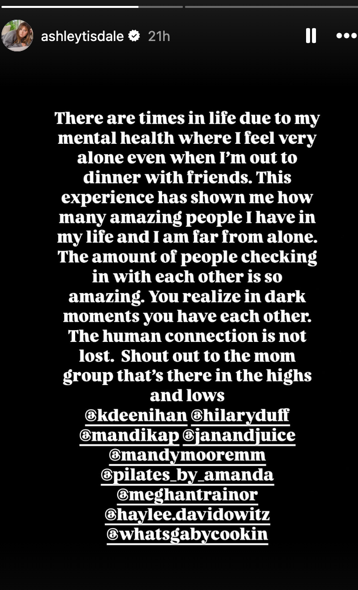 Ashley Tisdale opens up about her mental health struggles during LA