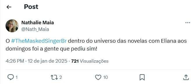 Reação do público da Eliana (Reprodução: X, antigo Twitter)