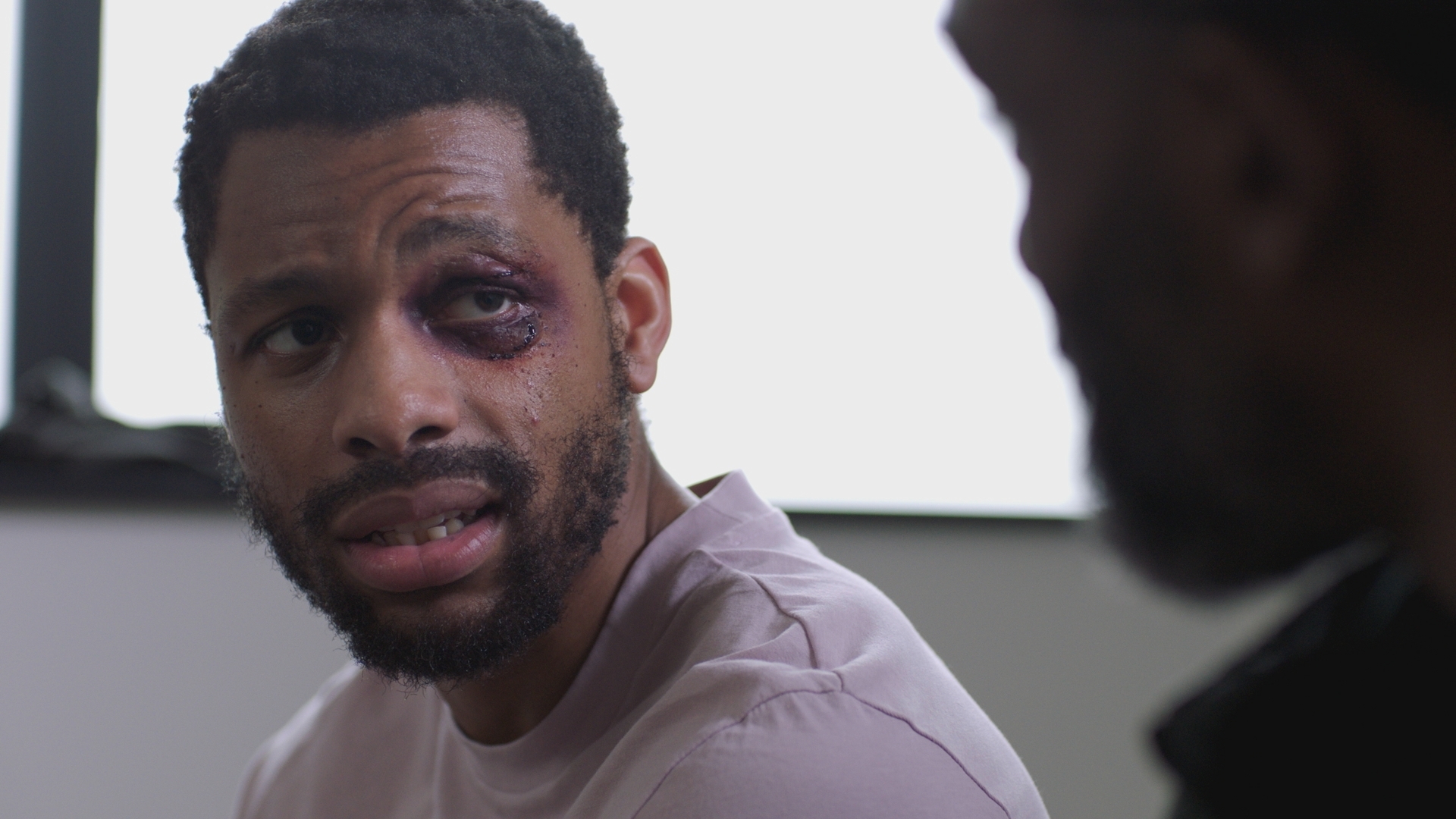 Jacob questions Blake's safety... (Image credit: BBC Studios. )