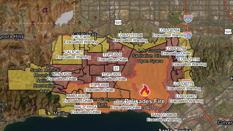 La tsunami zone map