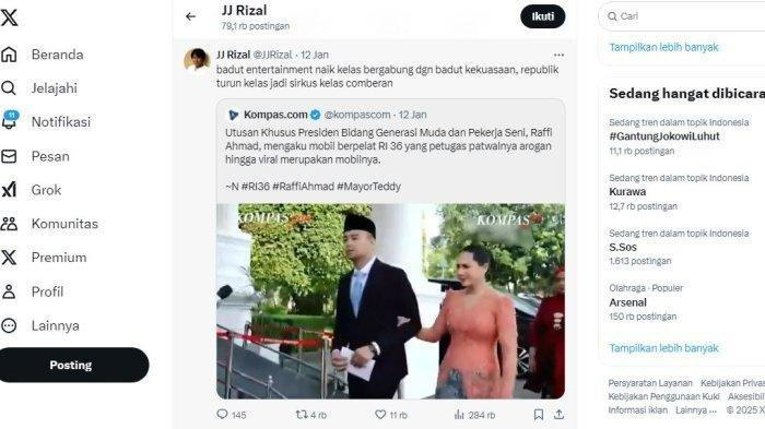 JJ Rizal Saat Mengkritik Raffi Ahmad