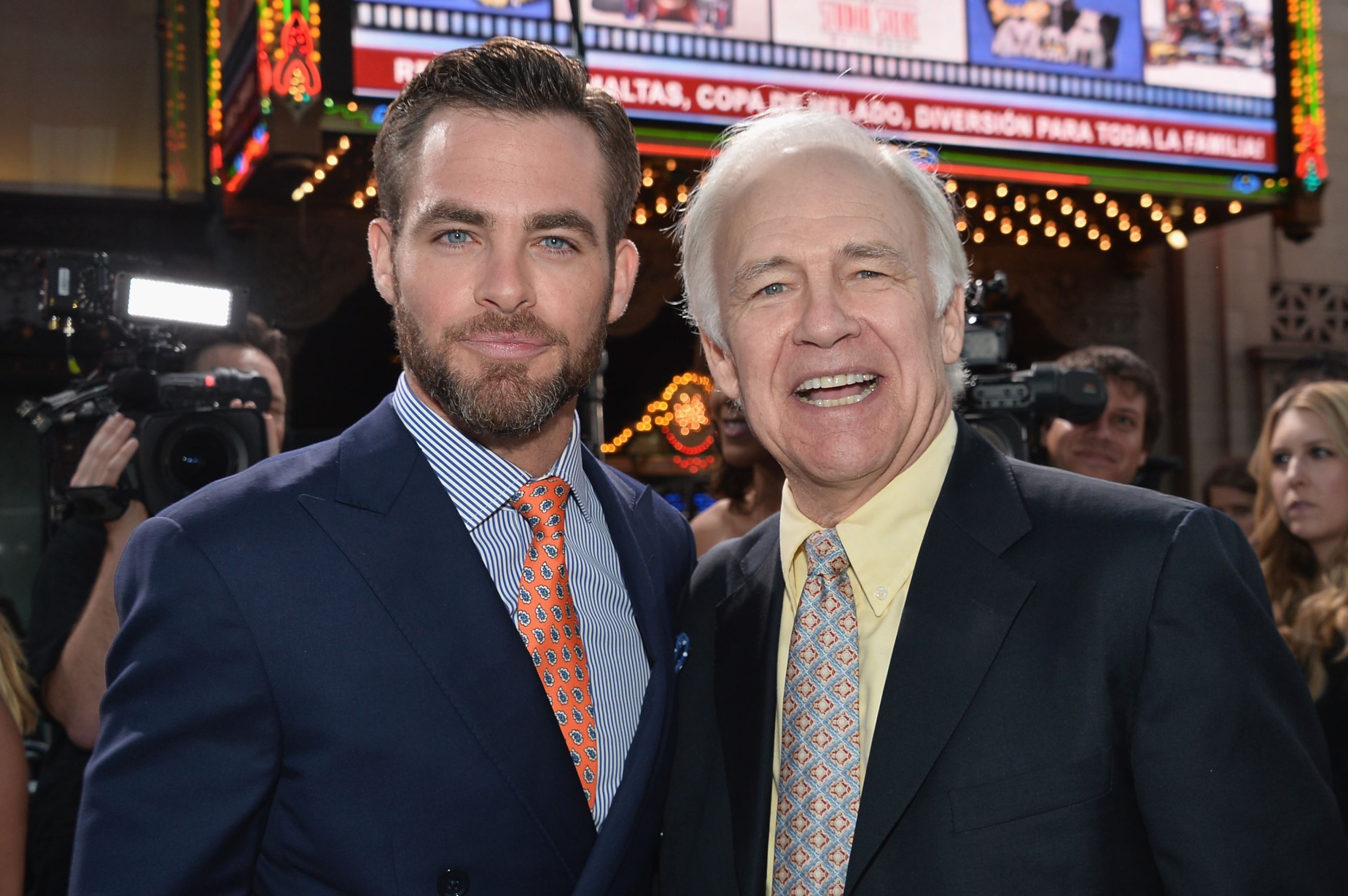 Slide 20 of 28: Actors Chris Pine and Robert Pine arrive at the premiere of Paramount Pictures' 'Star Trek Into Darkness' at Dolby Theatre on May 14, 2013 in Hollywood, California.