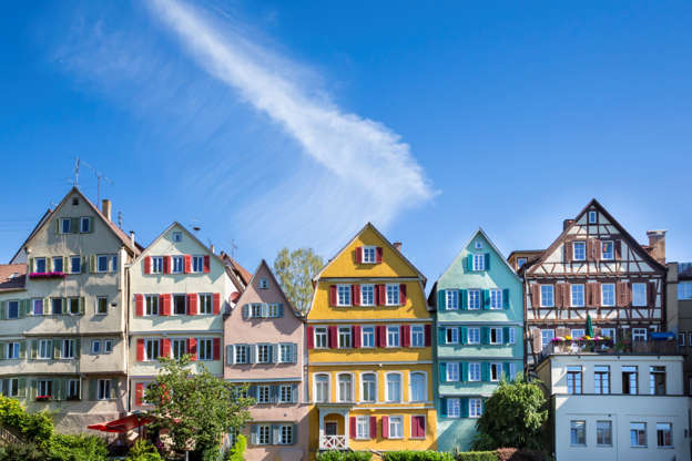 ÎÎ¹Î±ÏÎ¬Î½ÎµÎ¹Î± 6 Î±ÏÏ 20: Germany, Baden-Wuerttemberg, Tuebingen, Row of houses