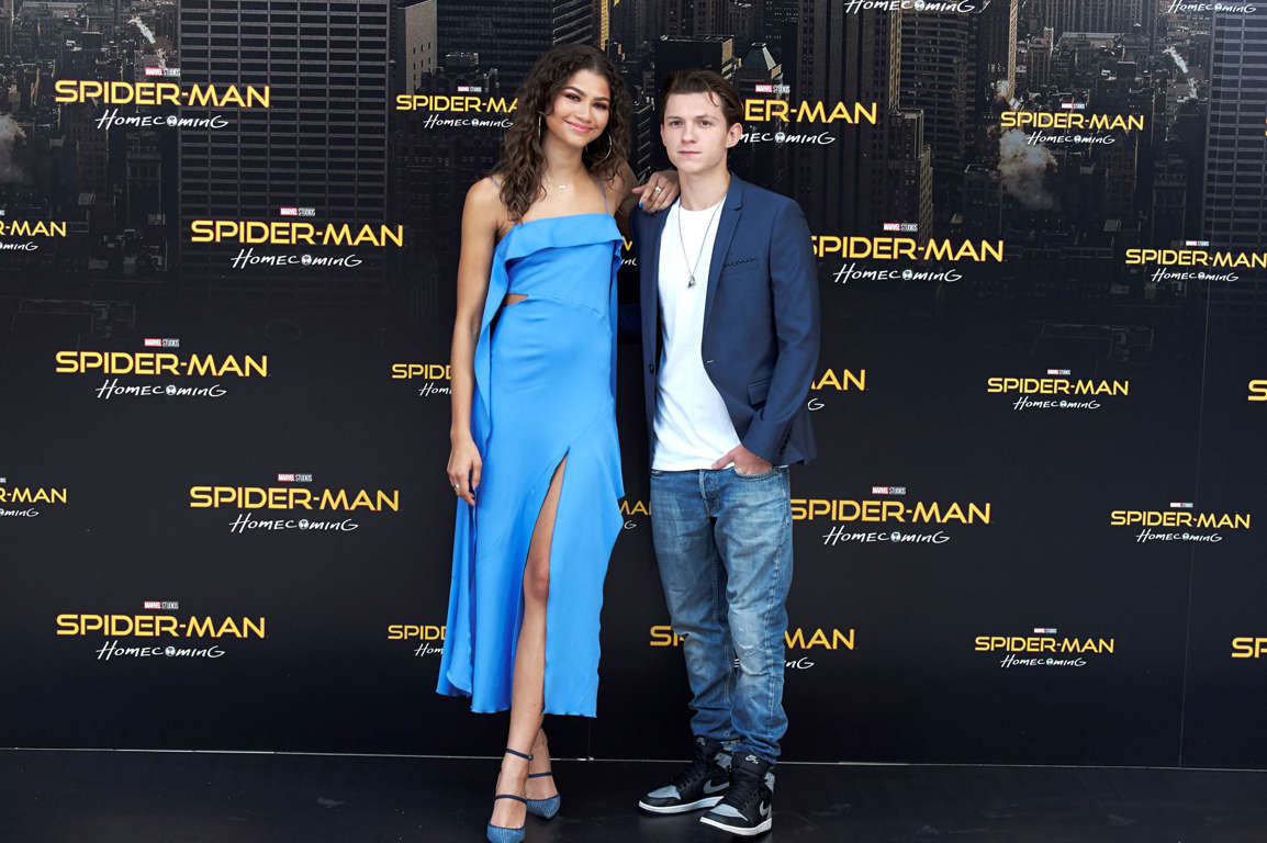 Slide 21 of 60: MADRID, SPAIN - JUNE 14: Actress Zendaya and actor Tom Holland attend 'Spider-Man: Homecoming' photocall at the Villamagna Hotel on June 14, 2017 in Madrid, Spain. (Photo by Carlos Alvarez/Getty Images)